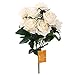 SOLEDI Silk Rose Cream 10 Heads Artificial Flower French Rose Fake for Bridal Bouquet Wedding Living Room Table Home Garden Decoration