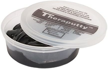 TheraPutty; Plus Antimicrobial Exercise Putty, Black, 4 Ounce, X-Firm