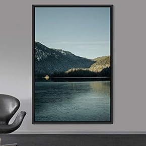 signwin Framed Canvas Mountain Lake View Global Landscape...
