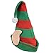 Festive Striped Felt Elf Hat with Ears and Pom-pom (1)