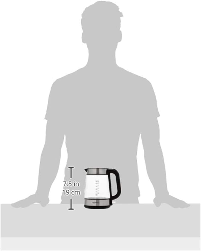 Basics Electric Glass and Steel Kettle - 1.7-Liter: Kitchen & Dining