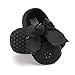 Baby Girls Princess Bowknot Soft Sole Cloth Crib Shoes Sneaker Black, 6-12 Months