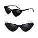 Davachi Cat Eye Clout Goggles Sunglasses Vintage Mod Style Retro Kurt Cobain Cateye Set White, Pink, Black