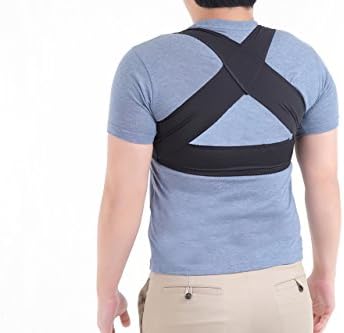 HJS Men and Women Elastic Posture Corrector Pull Back Shoulder Blades (L, Beige)