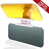 Car Sun Visor Extender, Day and Night Vision Anti-Glare Driving, 2 in 1 Sun Blocker for Eye Protector, Universal Automobile Anti-Dazzle Sunshade Windshield Extension (Large Car Visor)