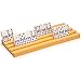 Yellow Mountain Imports Domino Racks/Trays for Chicken Foot, Mexican Train, and Domino Games - Set of 4