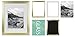 Golden State Art, 11x14 Brushed Aluminum Frame with Ivory Mat for 8x10 Picture - Wide Molding- Swivel Tabs, Sawtooth Hangers - Wall Display (Satin Gold, 1 Pack)
