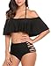 Avidlove Women's Two Piece Off Shoulder Swimsuits High Waisted Bikini Set