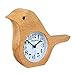 Best-mall Non-Ticking Silent Handmade Wood Alarm Clock Desk Clock,The Morning Bird Style (Beech)