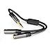 KabelDirekt – 3.5mm Male to 2 x 3.5mm Female Audio Headset Y Splitter Adapter Cable – Pro Series