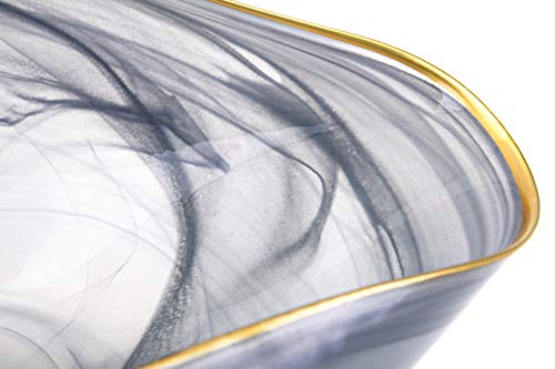 Imax 83906 Romero Glass Bowl, Gray