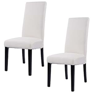 Amazon.com - Giantex Set of 2 Fabric Dining Chair Armless ...