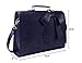 ECOSUSI Briefcase for Women Laptop Bag for Work Briefcase Crossbody Messenger Bags Vegan Leather Satchel Purse Fit 14 Inches Laptop, Navy Blue
