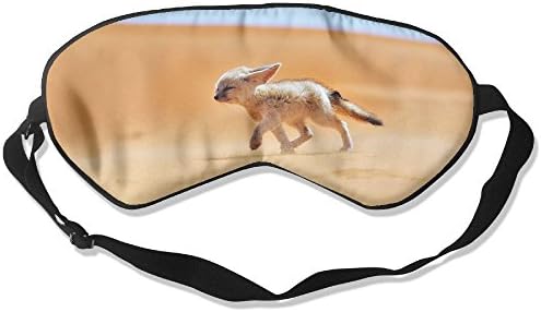 100% Silk Sleep Mask Eye Mask Desert Fox Soft Eyeshade Blindfold With Adjustable Strap For Men Women And Kids For Sleeping Travel Work Naps Blocks Light