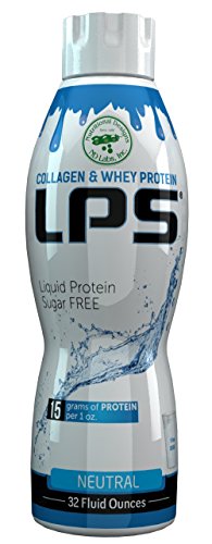Sugar-Free Liquid Collagen & Whey Protein Supplement (Lactose, Soy, & Gluten Free) Certified Non-GMO & Kosher, Neutral Flavor