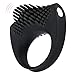 ZEMALIA Armour Vibrating Penis Ring Sex Toys For Couple's Sex Full Silicone Clitorial Vibrator Vibes for Female ToySexual Wellness Discreet Packaging(Black)