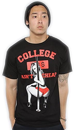T.I.T.S College Ain`t Cheap T-Shirt (Small, Black)