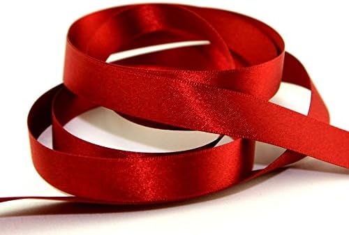 Berisfords 10mm Double Faced Satin Ribbon 908 Scarlet Berry - per 20 metre roll