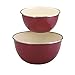Paula Deen Signature Collection Enamel on Steel 2-Piece Mixing Bowl Set, Red Speckle