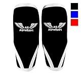 AlphaSport Knee Brace/Sleeves 7mm (1 Pair)(Black Large (37-40 cm)