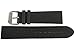 Bonetto Cinturini 22mm Black Rubber Watch Strap Model 315