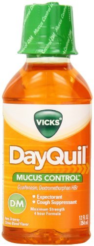 Vicks Dayquil Mucus Control Dm Liquid Citrus Blend Flavor 12 Fl Oz (Pack of 3)