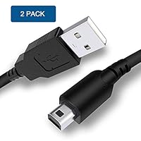 NAHAO 3DS Charging Cable, 4FT Upgraded High Speed USB Charging Cord Compatible With Nintendo 3DS XL/3DS/DSi/DSi XL (2 Pack)