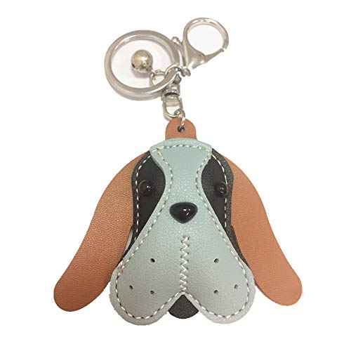 MUAMAX Dog Keychain Charms Pet Key Ring Cute Car Key Chain for Kids Puppy Bag Charm Gifts for Dog Lover Blue