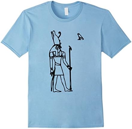 Mens Horus Shirt Ancient Egyptian Bird God Eye Deity T-Shirt Medium Baby Blue