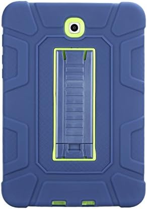 Galaxy Tab S2 8.0 Case , Heavy Duty Hard Armor Cover PU Silicone Case with Kickstand Full Body Protection Ultra Slim Shell for Samsung Galaxy Tab S2 (8.0 Inch, SM-T710 T715 T713) Tablet (green)