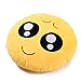Hughapy 33cm Emoji Smiley Emoticon Yellow Round Cushion Pillow Stuffed Plush Soft Toy, 003