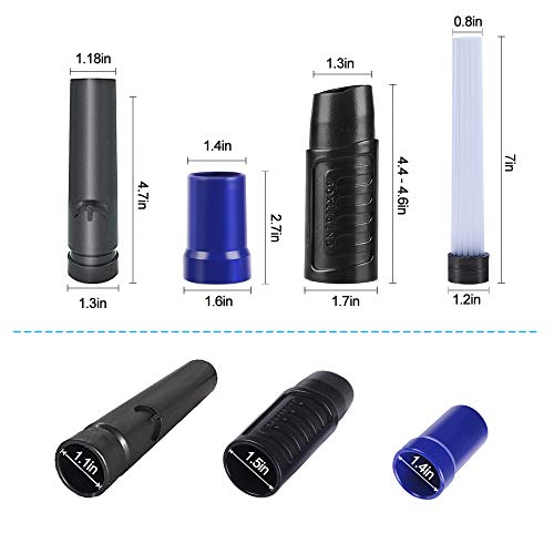 PetOde Universal Dusty Brush Vacuum Attachment Dust Cleaning Sweeper Vacuum Duster Attachment with Universal Adapter Flexible Tiny Tubes Dust Daddy for Keyboards/Drawers/Cars/Corners/Vents/Furnitures
