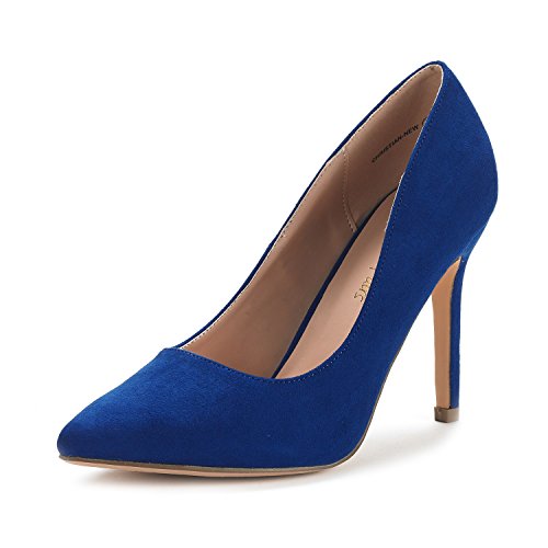 DREAM PAIRS Women's Christian-New Royal Blue High Heel Pump Shoes - 10 M US