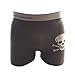 Crazy Cool Men's Nylon Stretchable Seamless Boxer Briefs Underwear 6-Pack, Bones and Skull