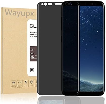Wayupx Galaxy S8 Screen Protector,4D Touch [Scratch-resistant][9H Hardness][Bubble-Free] Tempered Glass Screen Protector Samsung Galaxy S8 (Privacy)