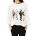 Allegra K Woman Drop 3/4 Sleeves Horse Print Tunic Loose Top