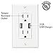 Sunco Lighting 10 PACK - UL Listed- High Speed USB Port Charger and Duplex Receptacle 15-Amp, 3.1A Charging Capability, Tamper Resistant Outlet- Wall-plate Included