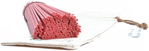 Jecnovo Fiber Reed Diffuser Sticks With Canvas Bag Set of 100-9"(Reddish)