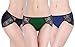 Neione Period Underwear Menstrual Panties Postpartum Briefs Women Lace Hipster Mid Rise Stretch Comfortable Multipack of 3 Momic L