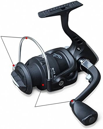 DueWork Metal Spool Spining Fishing Reels with 5.2:1 Gear Ratio 3 BB, Collapsible Handle Left/right Interchangeable for Freshwater and Saltwater 2000 3000 4000 5000 Series - Black