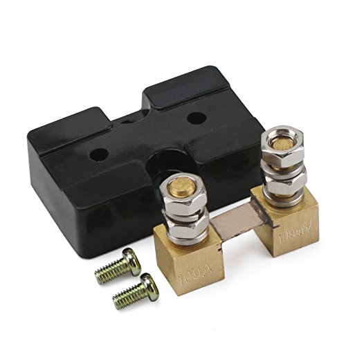 DROK Anti-Rust Metal Electric Current Shunt Resistors, 100A 100mV Copper DC Shunt Resistance Resistor Kit for Ammeter Amp Current Tester Gauge