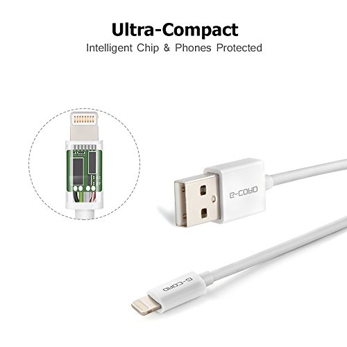 G-Cord Apple MFI Certified Short Lightning to USB Charging and Sync Cable (5 Pack, 7 Inch)