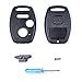 MIKKUPPA Key Shell Replacement for Honda CR-V Odyssey Accord Crosstour Civic CR-Z Fit Key Fob Cover with Screwdriver