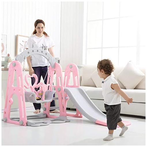 Sdoveb 3-in-1 Playing Baskets Slide Swing Combination Toddler Mountaineering and Swing Set Suitable for 3-9 Years Old… - Image 5