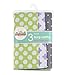 Coney Island Cotton Flannel Burp Cloths For Babies 3 Pk 100% Cotton Baby Burpy Soft, Reusable, Durable| Modern & Cute Unisex Design