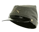 100% Wool Men's Civil War Replica Kepi Hat Medium Grey