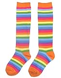 Rainbow color and Varicolored High Socks For girls Comfort and Softness.