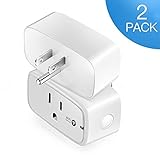 Mini Smart Plug 2 Pack, GAVAER Wi-Fi Outlet Remote Smart Socket Control Plug From Anywhere Works with Smartphones, Amazon Alexa and Google Home (White)