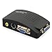 eSynic RCA Composite AV S-Video to VGA Converter Box CCTV DVR PC Laptop to TV Projector VGA Input to VGA Output Video Converter Adapter