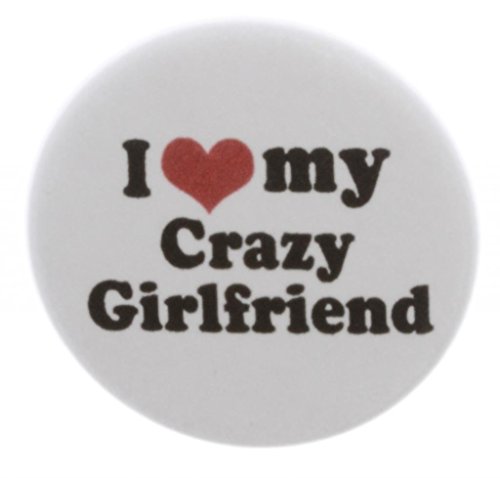 A&T Designs Unisex - I Love my Crazy Girlfriend 2.25" Keychain (heart)